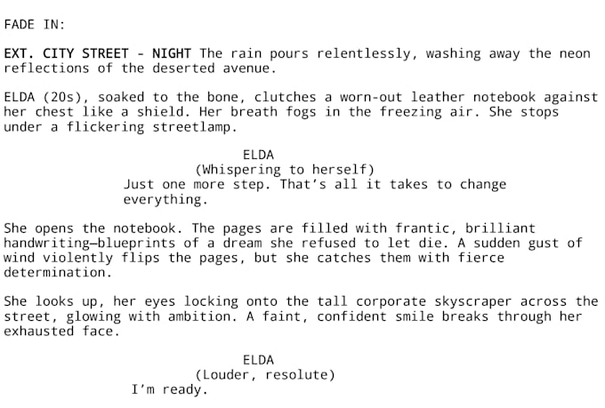 write an engaging screenplay or short film script
